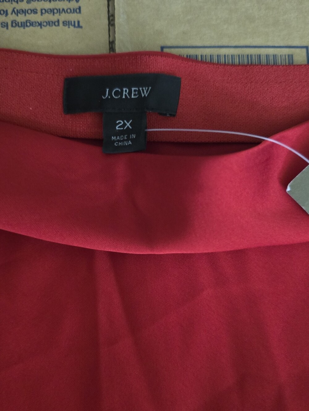 J. Crew Gwyneth slip skirt, Red, Size 2X NWT - Picture 2 of 3
